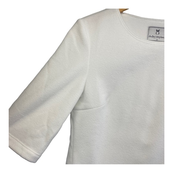 Dudley Stephens fleece pullover S white half sleeve soft matching wrap in closet - Picture 4 of 7